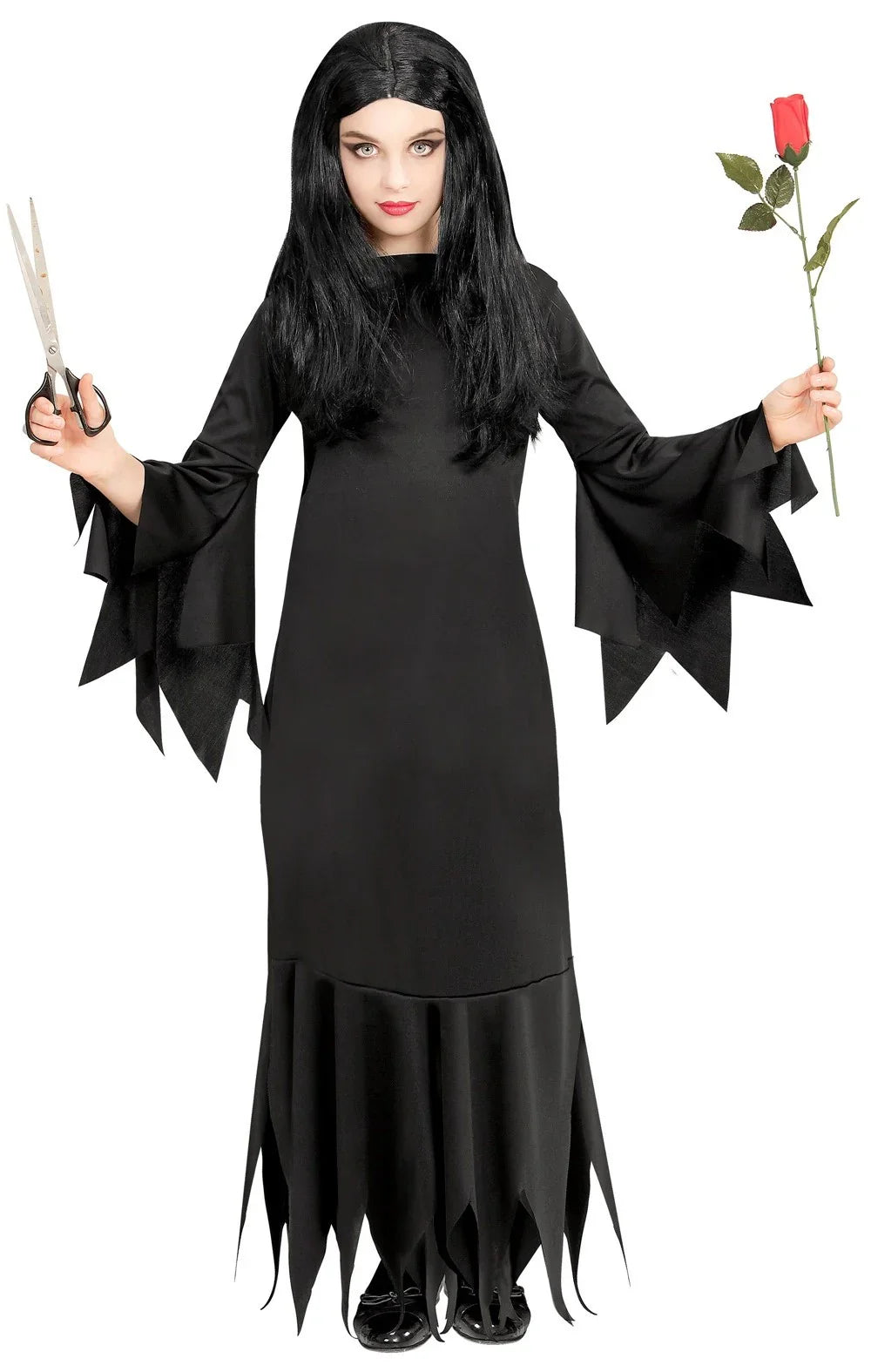 Disfraz de Morticia Addams para Niña Morticia Addams Widmann